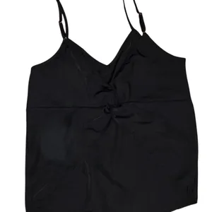 Black Backless Camisole Top 100% polyester Sz Large Black thumbnail 2