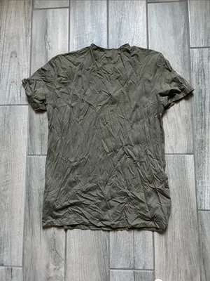 Zara Olive Green Short Sleeve Crew Neck Tee thumbnail 5