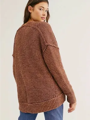 Free People High Hopes Cardi Mariposa Combo Knit Sweater Size Small Boho thumbnail 2
