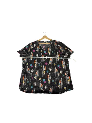 Disney Nightmare Before Christmas Scrub Top 3X Jack Sally Halloween Scrubstar thumbnail 8