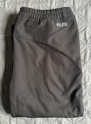 WULFUL Kids Black Fleece Lined Jogger Pants Warm Soft Athletic Casual thumbnail 2