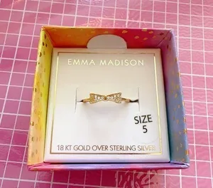 Emma Madison size 5 ring 18kt gold over sterling silver thumbnail 1