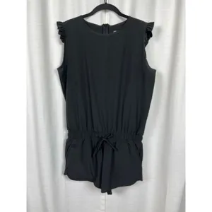 Albion Fit Black Ruffle Sleeve Active Lounge Romper Sz.M thumbnail 5