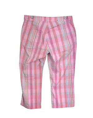 Ralph by Ralph Lauren Womens Sz 0 St Barts Hilite Plaid Pink Capri Pants Y2K thumbnail 8
