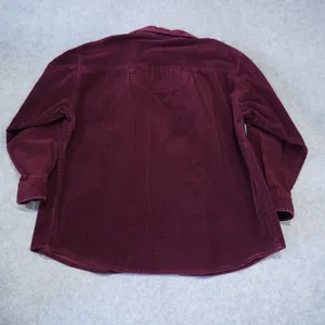 Vintage Disney Pooh Corduroy Shirt Maroon Burgundy Winnie the Pooh Embroidered M thumbnail 7