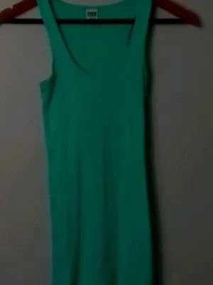 PINK VS XS Mint Green Ribbed Undershirt Tank Top thumbnail 2