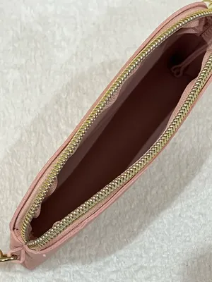 ELIZABETH Personalized Blush Pink Vegan Pebbled Leather NWT Wristlet from Chosen thumbnail 4