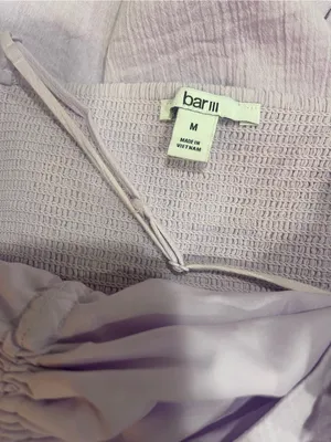 Bar III Pastel Lavender Smocked Maxi Dress thumbnail 4