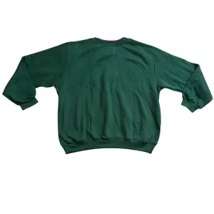 Ktexco Womens Christmas Sweatshirt Green Embroidered santa Snowman Holiday Large thumbnail 2