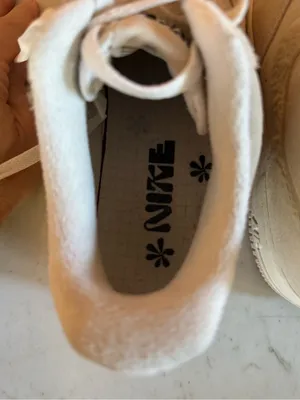 Nike Air Force Retro white cream tennis shoe thumbnail 5