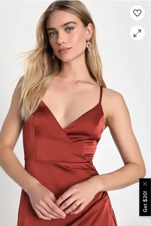 Lulus Satin Maxi Dress thumbnail 3