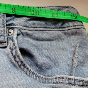 Calvin Klein Jeans Distressed Denim Mini Skirt‎ Coastal Cowgirl Western Festival Retro 90s Size 27 thumbnail 5