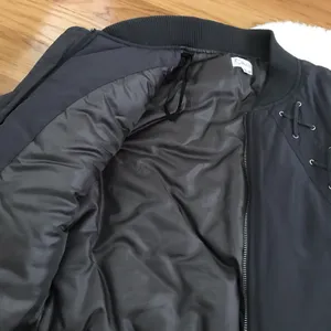 NEW LF Stores Charcoal Gray Bomber Jacket thumbnail 7