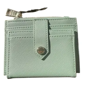 Steve Madden Bhayden‎ Card Case Sage Green Faux Leather Wallet MR116325 New thumbnail 1