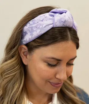 Head Bands of Hope Traditional Knot Headband - Purple Lace thumbnail 1
