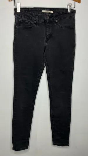 Levi’s black 711 skinny jeans women’s size 27 casual minimalist‎ trendy thumbnail 1