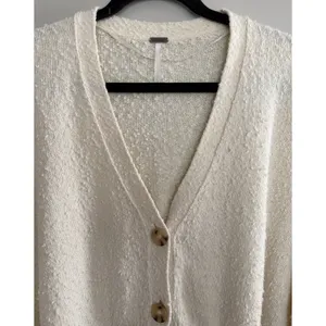 Free People Found My Friend Cardigan Ivory‎ Women's Size Small thumbnail 3