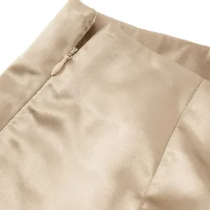 🆕Satin Side Zip Gold Mini Skirt Size XS thumbnail 4