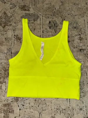 Lululemon Power Pivot Ribbed Tank Electric Lemon thumbnail 4