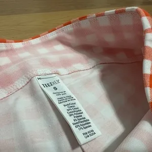 NWT TeezHer Orange Gingham Capri Slim Pants thumbnail 10