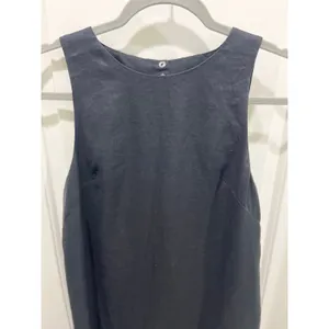 & Other Stories 100% Linen Black Mini Dress w/ Cutout Back Sz 6 thumbnail 4