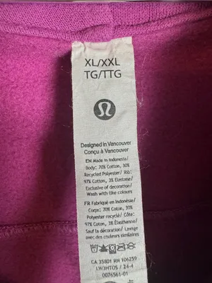 Lululemon Scuba Oversized Half-Zip Hoodie Moonlit Magenta XL/XXL thumbnail 5