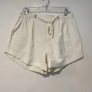 Free People White Drawstring Shorts Size S NWT Coastal Boho Summer thumbnail 2