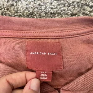 Women’s American Eagle Cropped Henley Sweatshirt Size L thumbnail 2