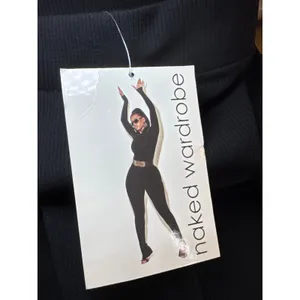 Brand New Naked Wardrobe Women's Small Black Ankle High Waisted Pants Shapewear thumbnail 4