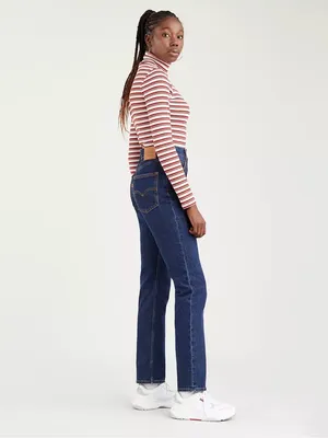 Levi's 70's High Slim Straight Jeans in Dark‎ able Size 25 thumbnail 2