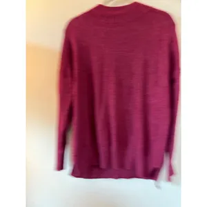 LOFT‎ Outlet Womens Magenta Pink Marl Mock Neck Pullover Sweater Large 794372 thumbnail 4