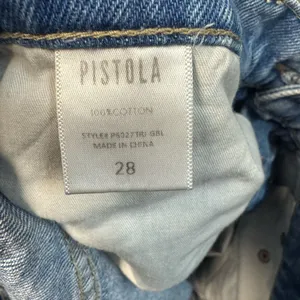 Pistola Distressed Light Wash Straight Leg Jeans Size 28 Ripped Denim Trendy thumbnail 4