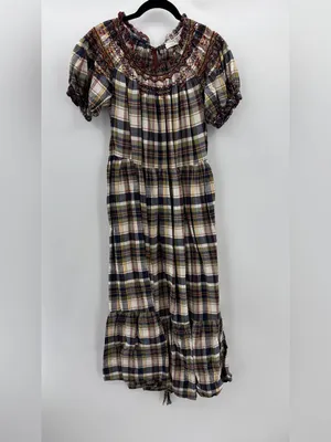 THE GREAT Sea Glass Plaid Tiered Dress TGR1/US4-6 thumbnail 5
