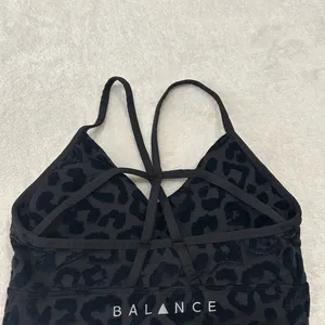 Balance Athletica/Vitality Black Velvet Leopard Strappy Back Sports Bra thumbnail 4
