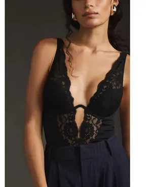 Anthropologie By Plunge Underwire Lace Bodysuit thumbnail 3