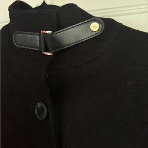 Lauren Ralph Lauren Wool Blend Black Coat Buckle Neck Button Front Size 6 thumbnail 5