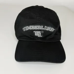 Vintage 90's Timberland Logo Black Baseball Cap Adjustable Hat Cotton Women thumbnail 2