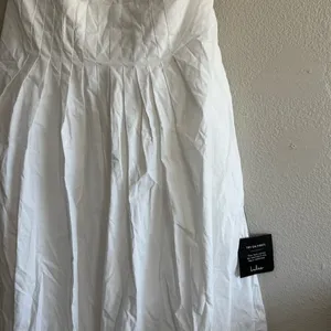 NEW Lulus Strolling Sicily White Pleated Backless Midi Dress With Pockets Sz XL thumbnail 11