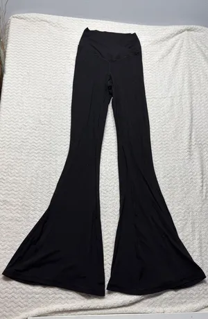 OFFLINE by Aerie Real Me Black High Rise Super Flare Leggings Crossover Waist S thumbnail 1
