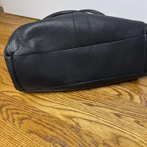 Madison Phoebe Shoulder Bag Black Grained Leather 3 Compartments 26224 thumbnail 7
