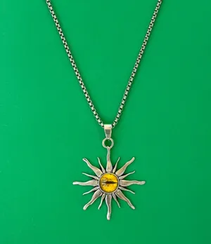 Sun Pendant Necklace for Men Women Streetwear Hip Hop Unisex Necklace thumbnail 1