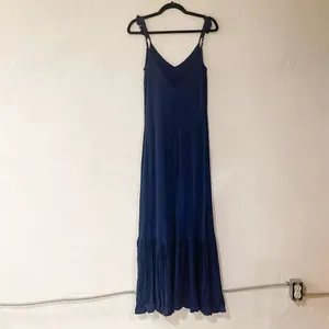 Line & Dot Vella Frill Maxi Dress in Navy Blue Small thumbnail 3