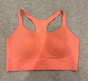 aerie coral sports bra size small thumbnail 1