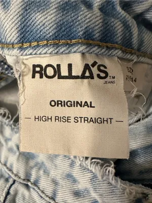 Rollas Original High Rise Straight Jeans - Distressed - Size Aussie 14 (US 10) thumbnail 8