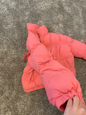 Palmetto Moon pink puffer jacket with bows on sleeve thumbnail 3