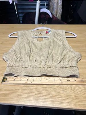 Free People FP Beach Morningside Crop Top Sable Sand Size L NWT thumbnail 11