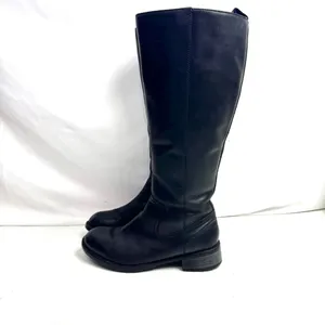Clarks Swansea Glen Tall Black Faux Leather Sherpa Lined Riding Boots Size 8 thumbnail 3
