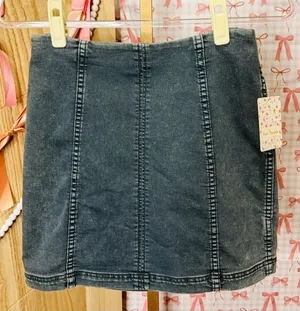 Free People Modern Fem Westminster Blue Denim Mini Skirt Coastal Cowgirl Classic thumbnail 1
