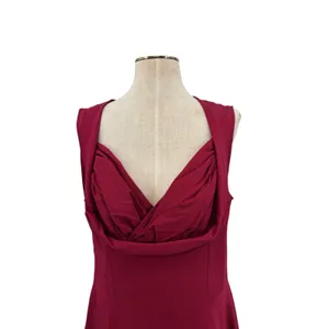 Lindy Bop Ophelia Shelf Bust Burgundy 50s Pinup Swing Dress Large UK 14 US Large thumbnail 3