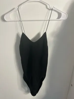 Out From Under Urban Outfitters Black Ribbed Bodysuit thumbnail 2